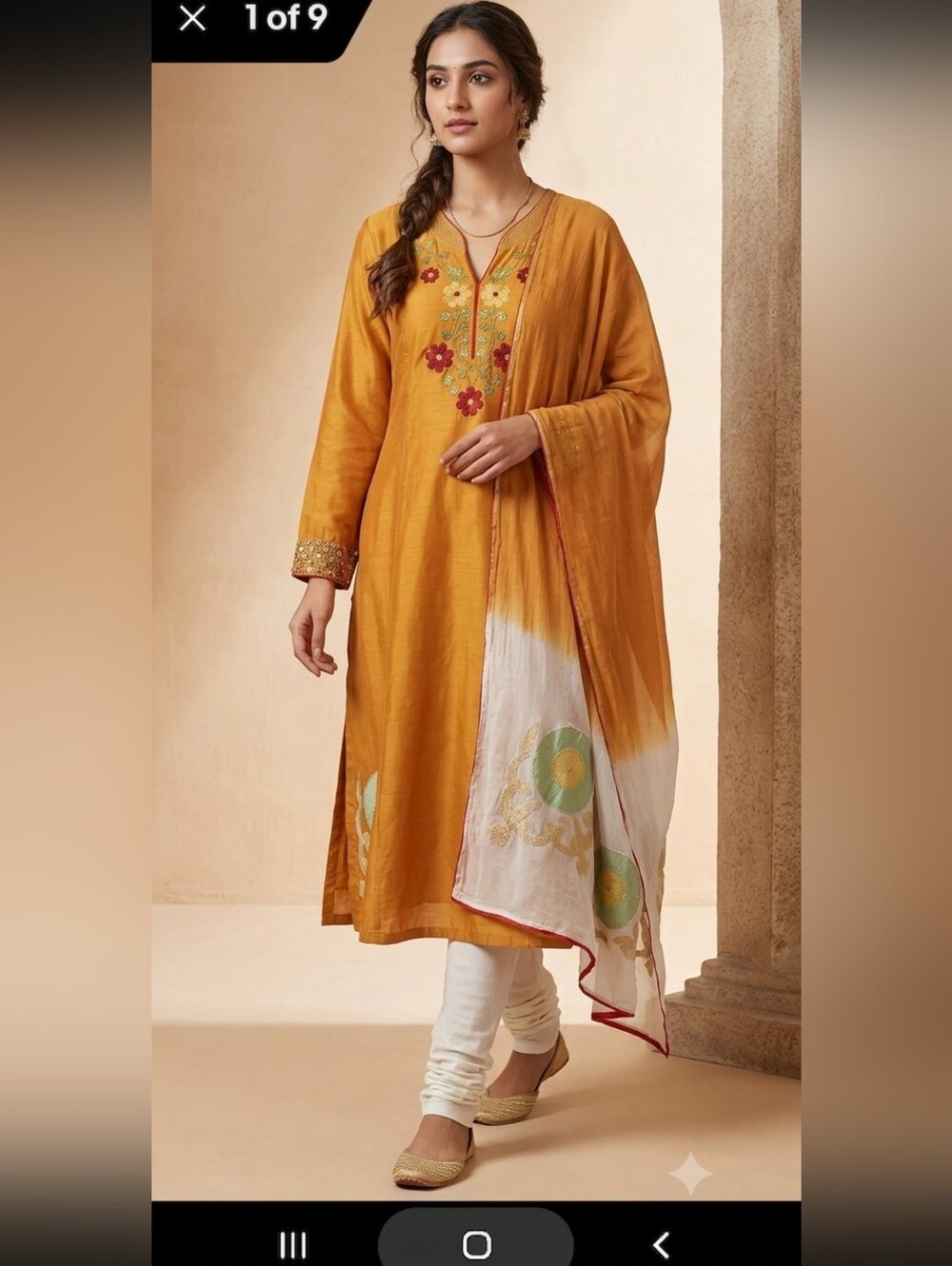 NEXT TO NEW BIBA SALWAR KAMIZ SET 3 PC